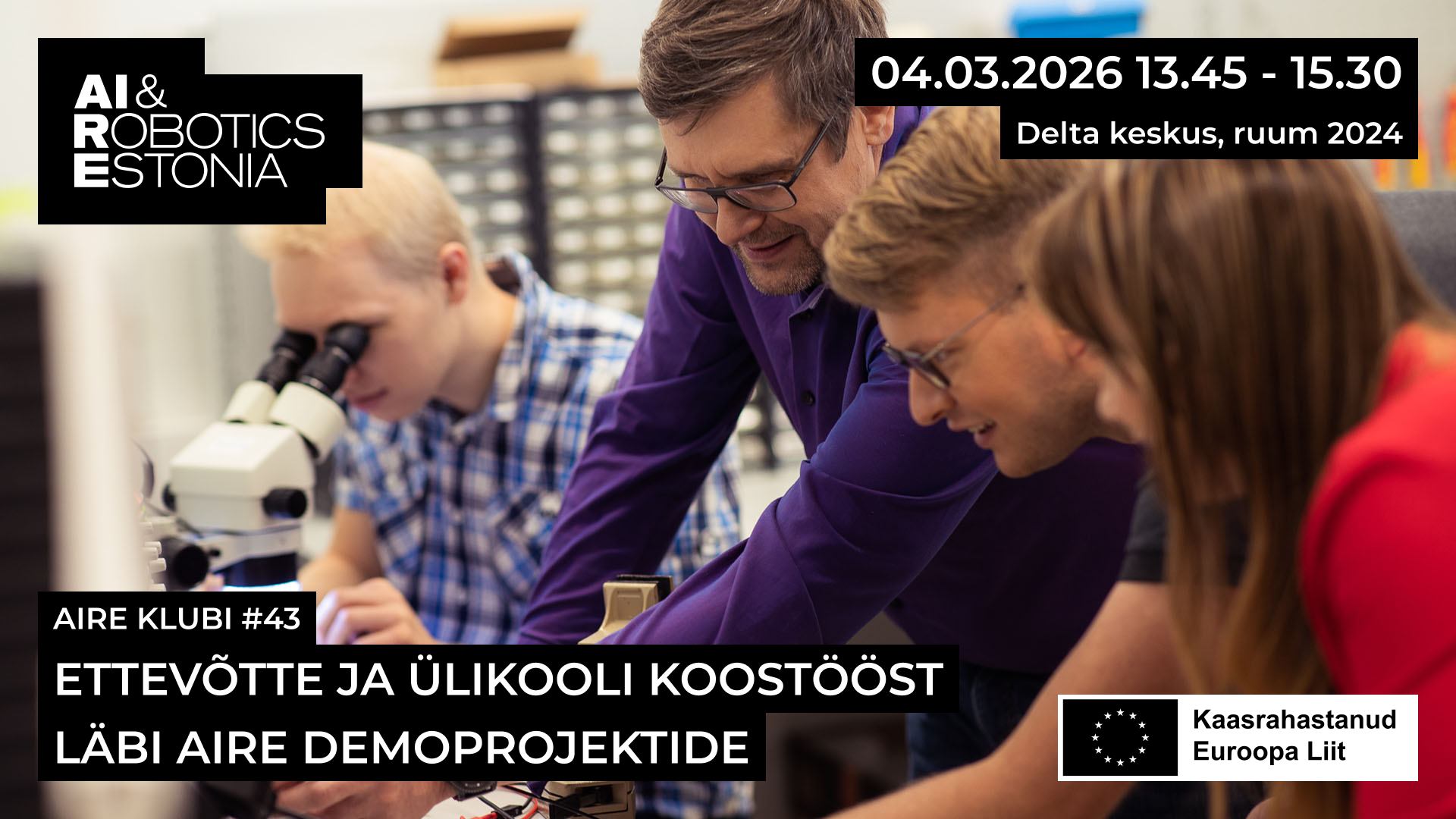 AIRE klubi #43: ettevõtte ja ülikooli koostööst läbi AIRE demoprojektide